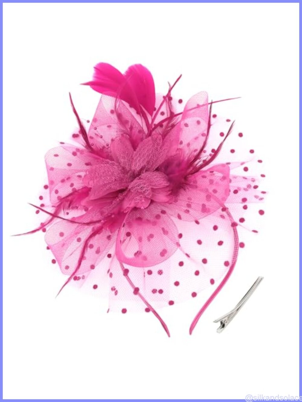 Fascinator Hat Women Tea Party Floral Mesh Veil Headband Hair Clip